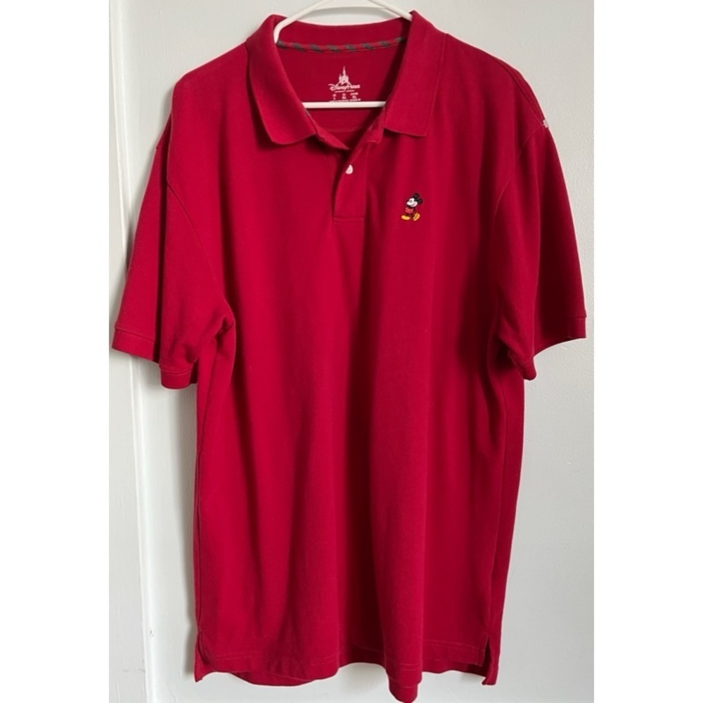 Disney • Red Polo Shirt with Embroidered Mickey Mouse
